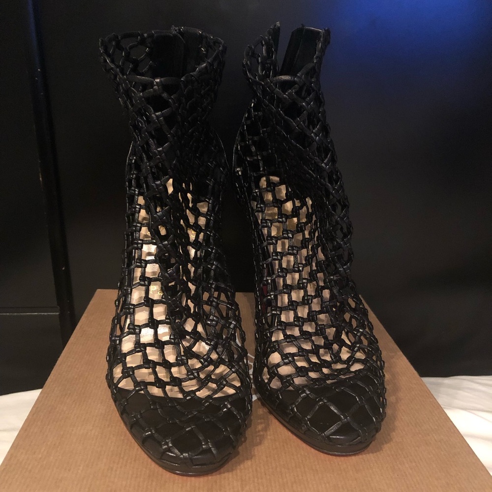 Christian Louboutin Poligat Woven booties Sz 40